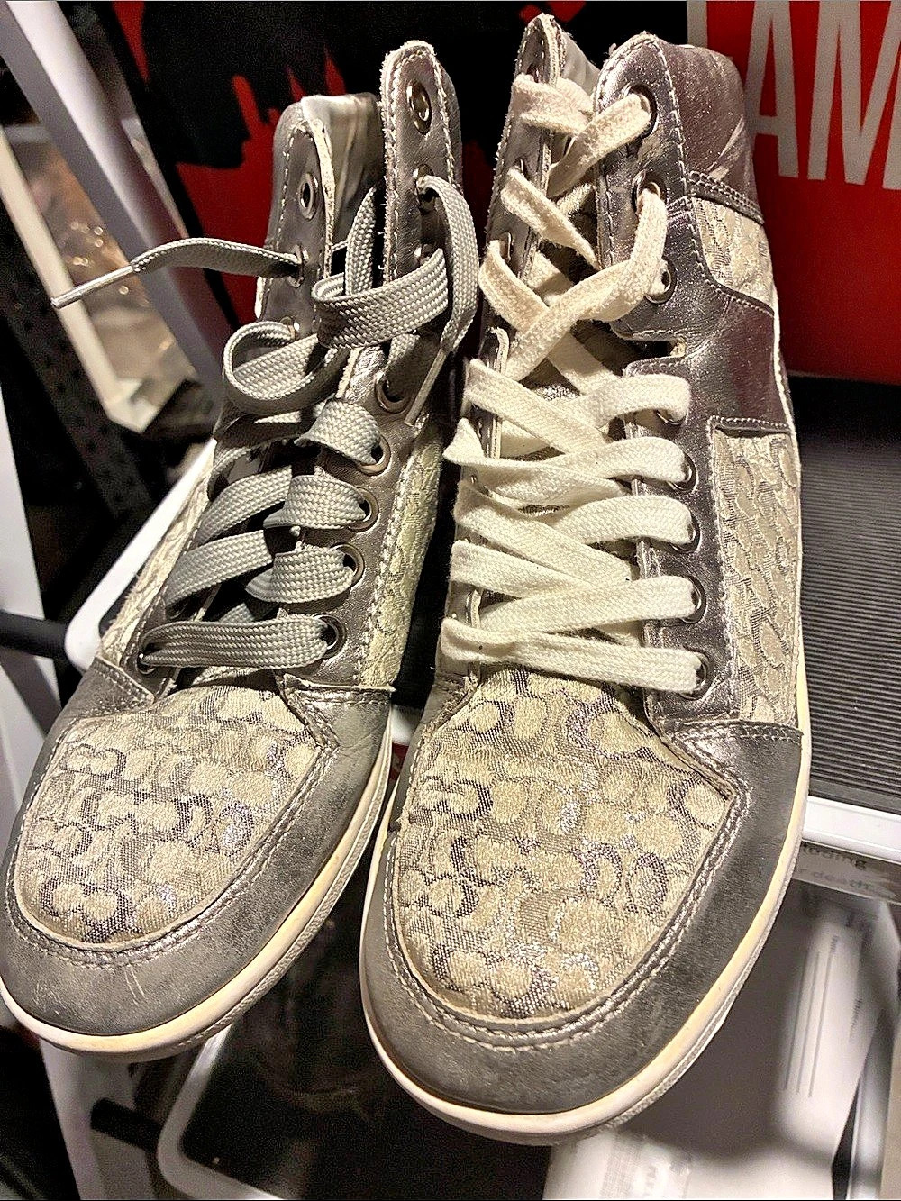 Coach Norra High Top Sneaker Sneakers Brown & Gray US 8M